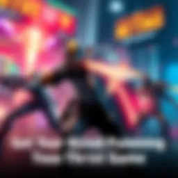 A player dodges enemy attacks while using a medium shield in a colorful gaming environment