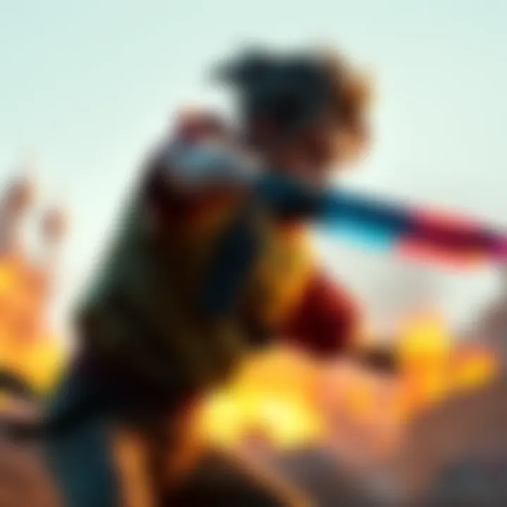 A character expertly throws a knife, demonstrating high reflexes and skill with throwable weapons.