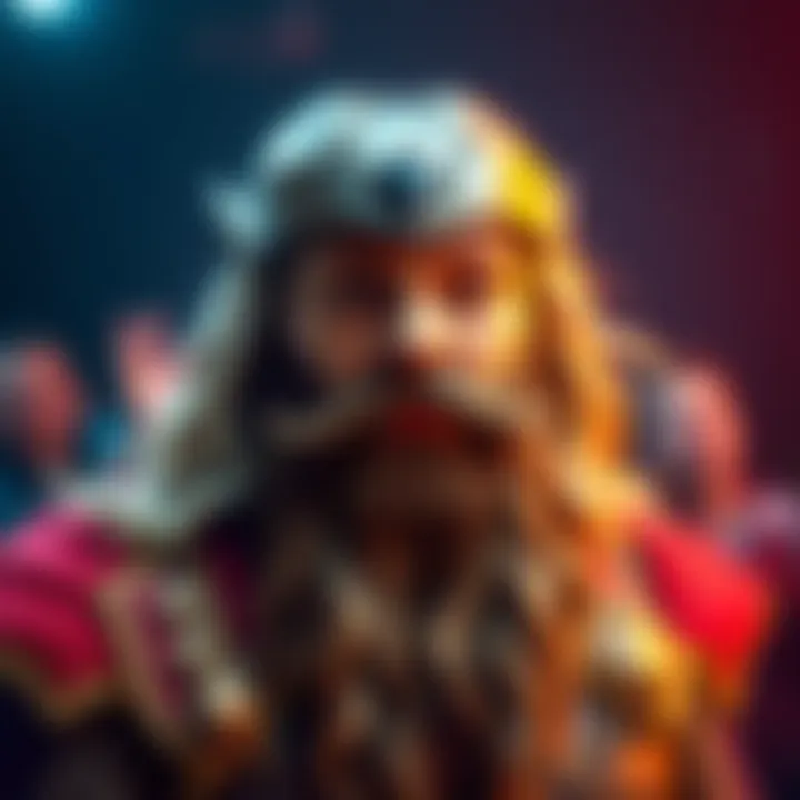 Thunder Thora with a Beard Thunder Thora character humorously wearing a beard, surprising and amusing fans