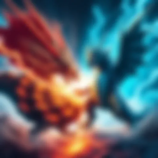 Thunderlord Zinogre and Boltreaver Astalos face off in an epic thunder battle, showcasing their powerful abilities