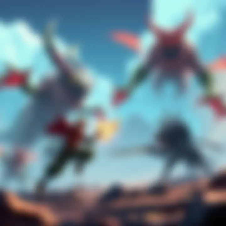 Thymesia Gameplay Scene An action-packed scene from Thymesia showing the main character fighting fierce monsters with unique abilities.
