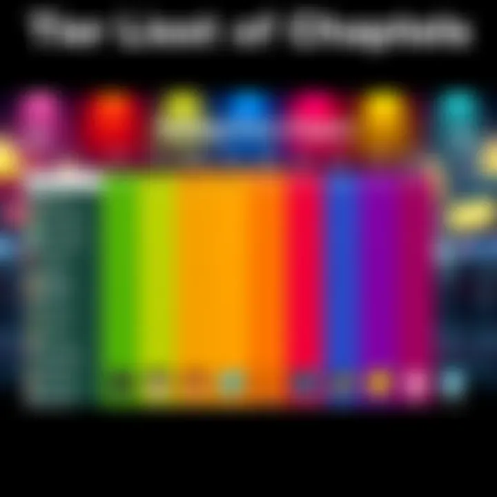 A colorful tier list showing the ranking of game chapters from Season 1 to Season 2, with labels for each tier and icons representing characters and story elements.