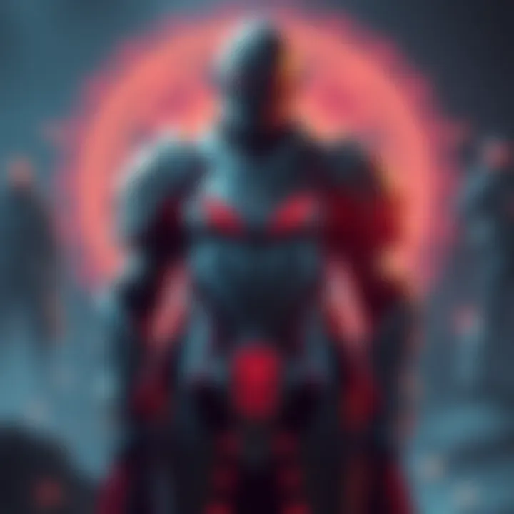 Tier 5 Armor Concept A depiction of Tier 5 armor, showcasing its sleek design and consistent stat distribution, set against a gaming background.