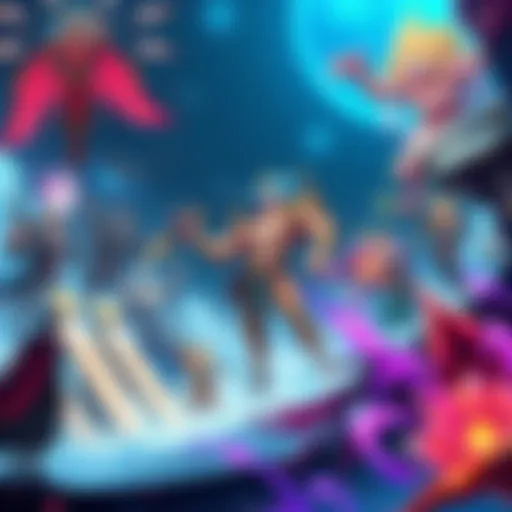 Visual representation of the A-Z God Design Community showcasing character designs and animations on a tier list format.