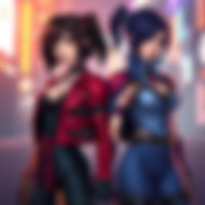 Tifa Lockhart dressed in Ada Wong's outfit and Ada Wong in Tifa Lockhart's outfit, showcasing a creative blend of their styles.