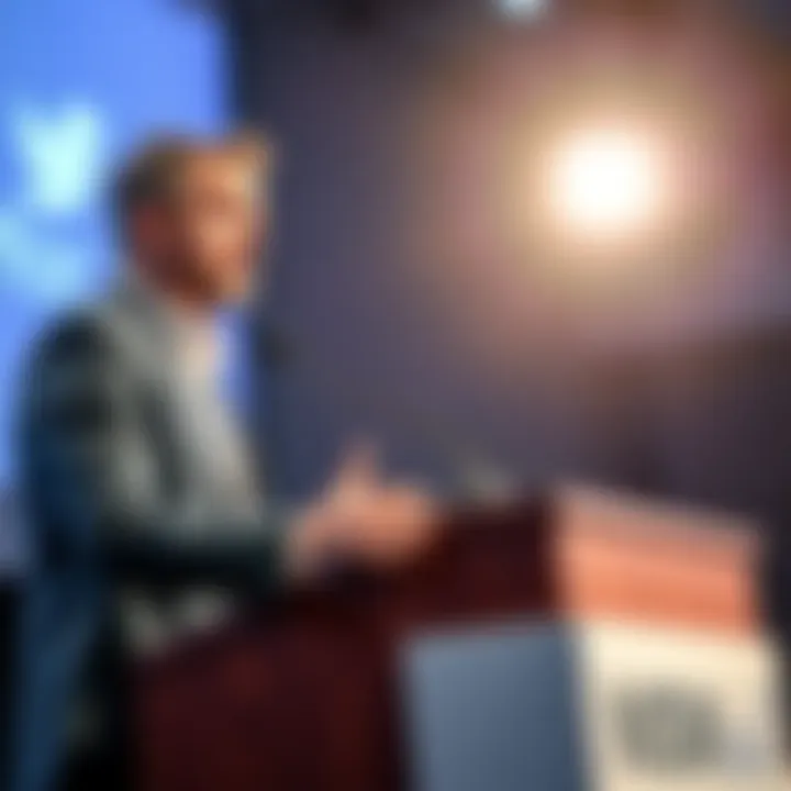 Tim Sweeney defending Twitter's AI-generated images in a press conference setting