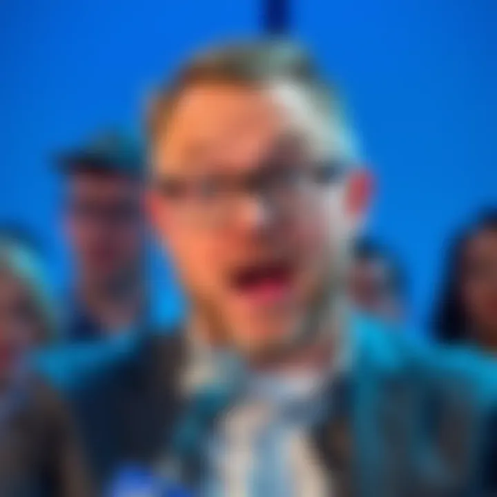 Tim Sweeney showing surprise at Epic Games' five-year ban on Fortnite during a press event