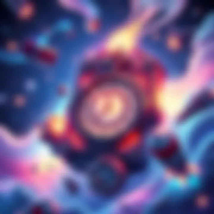 A vibrant illustration of the Time Skipper card featuring a clock and futuristic elements, symbolizing time travel and strategy in gameplay.