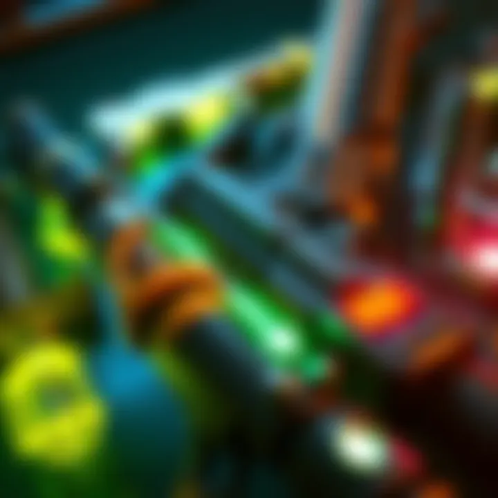 A close-up of Timelost weapons displayed with glowing effects, showing differences from the classic versions, emphasizing crafting elements.