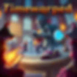 A visual representation of players engaging with Timewarped events, featuring cards and quests in a gaming environment.