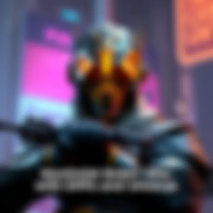A character wearing the Tinkerer Mask with Umbra setup, preparing to unleash burst DPS in a game environment.