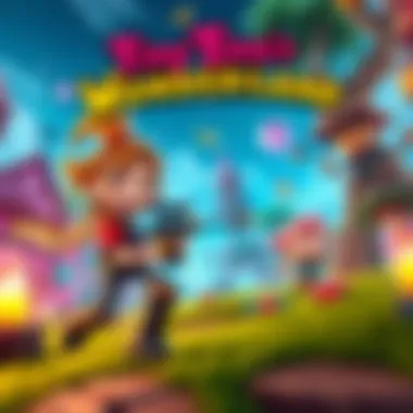 Screenshot of Tiny Tina's Wonderland showcasing colorful graphics and characters in an action scene