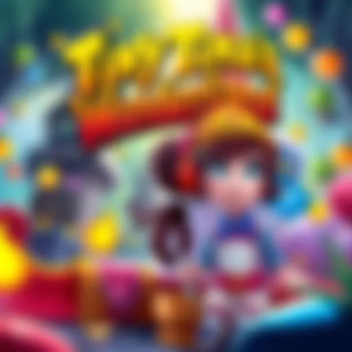 A vibrant scene from Tiny Tina's Wonderland showcasing colorful characters and fantasy elements in action.