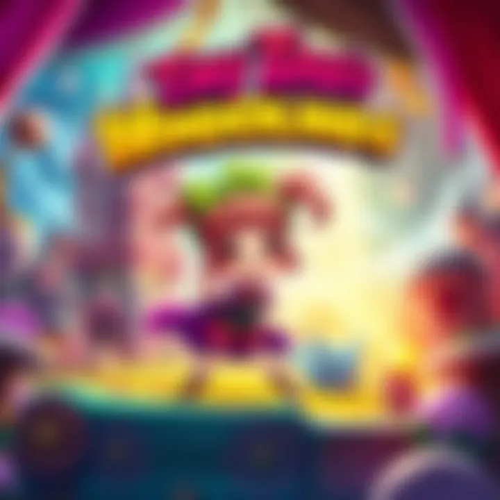 Colorful artwork featuring Tiny Tina in a magical setting with fantasy elements, including a castle and creatures, showcasing a vibrant atmosphere.
