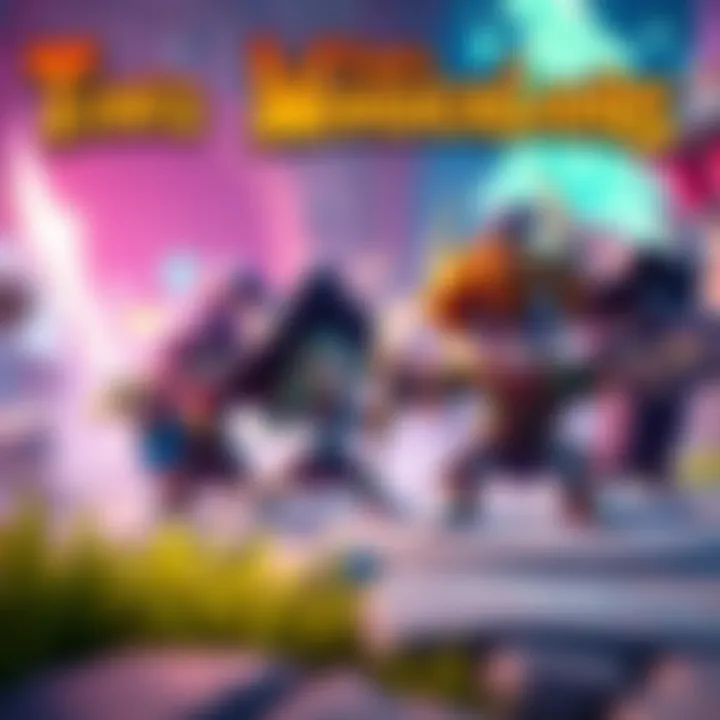 A colorful scene from Tiny Tina's Wonderlands showing characters engaged in action-packed gameplay with fantasy elements.