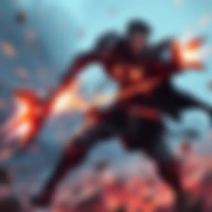 A Titan warrior unleashing an arc charge melee attack in an action-packed scene, showcasing powerful energy effects