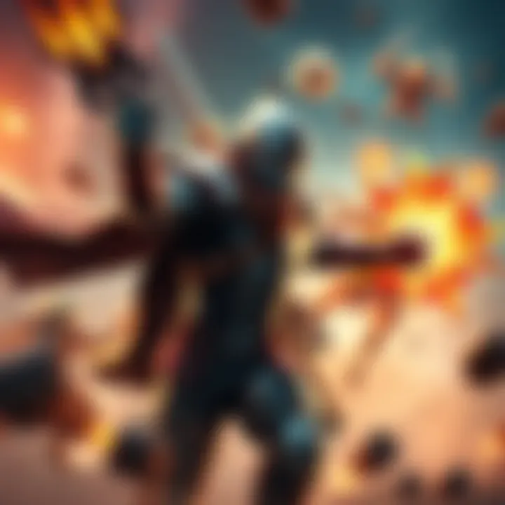 A Titan character showcasing various abilities in a dynamic gaming environment, highlighting gameplay diversity and mechanics.