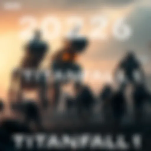 Cover art of Titanfall 1 showing giant mechs and soldiers in a futuristic battle setting