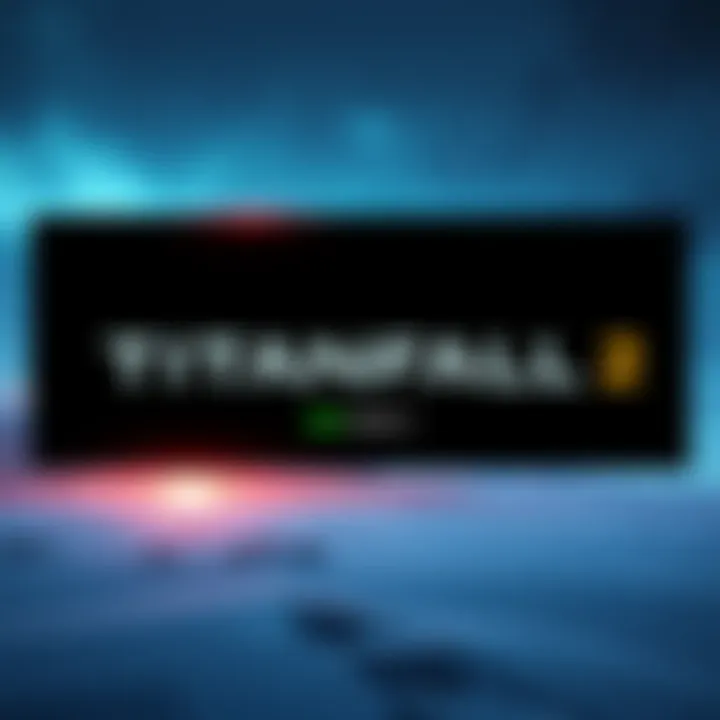 Screenshot of Titanfall 2 frozen on menu screen with loading icon