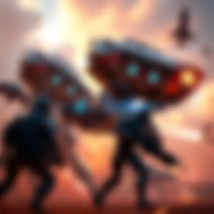 A scene from Titanfall 2 featuring mechs and soldiers in action