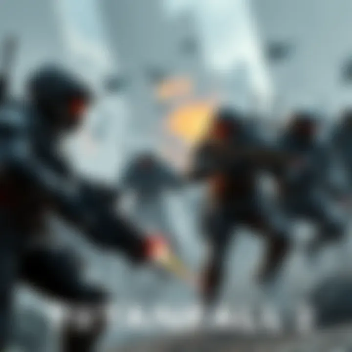 Group of Titanfall 2 players engaged in a multiplayer match, showcasing teamwork and strategy