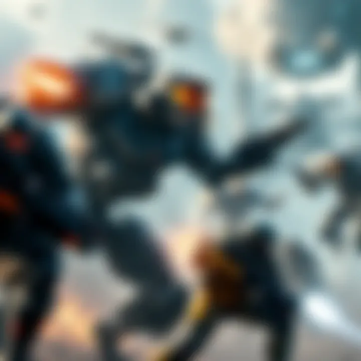 Titanfall 3 Action Scene A thrilling action scene from the new Titanfall 3 trailer featuring mechs and pilots in combat.