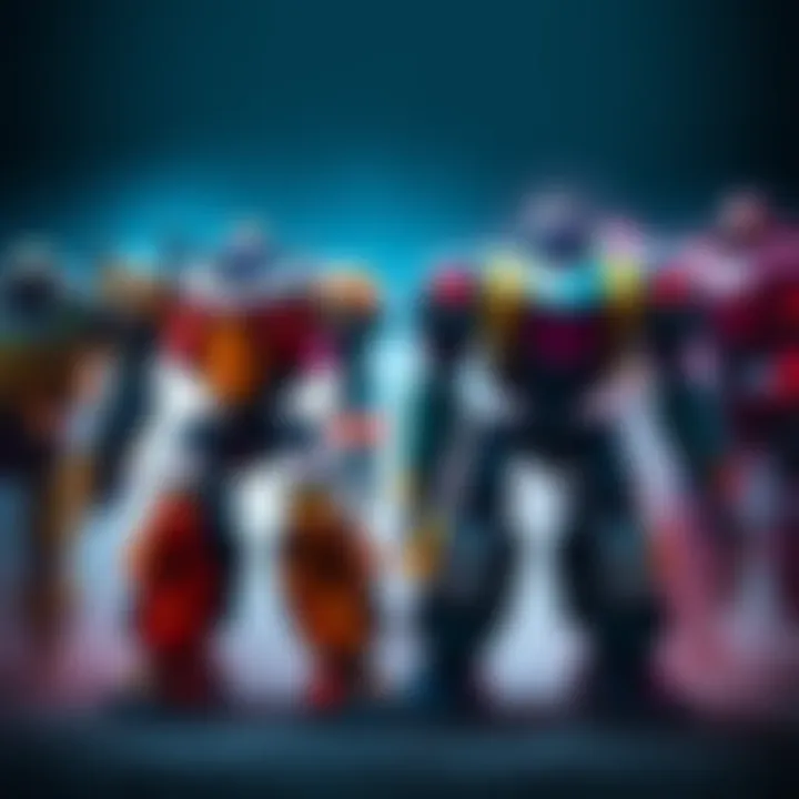 A comparison of hero-titans inspired by Team Fortress 2 and customizable chassis from Titanfall 1, showcasing varied designs and styles.