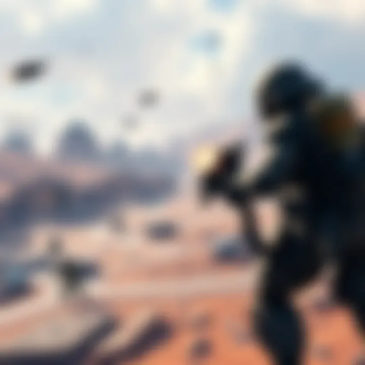 A scene showing troops deploying in a strategic battle from Titanfall Assault, with bases in the background and animated characters engaged in combat.