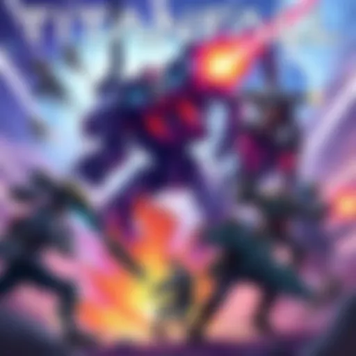 A vibrant illustration showcasing Titanfall characters in action scenes, reflecting the potential of a comic series or anime adaptation, with mechs and pilots engaged in a dynamic fight.