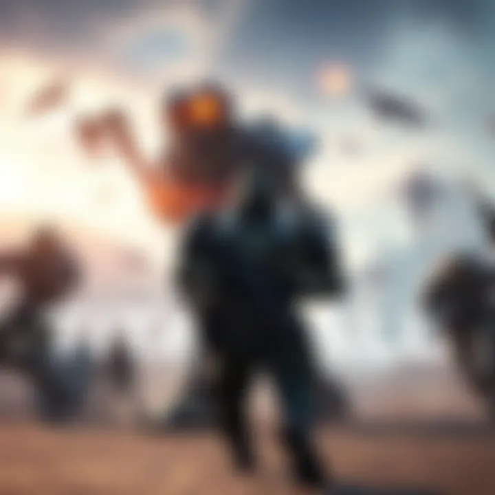 Titanfall Gameplay Action A player in Titanfall engages in fast-paced combat with a mech and other players in a futuristic setting.