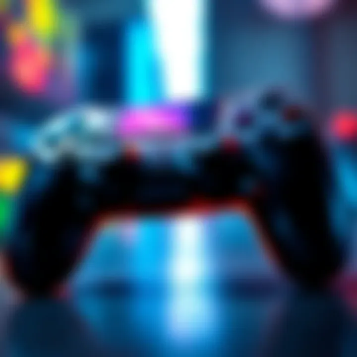 A close-up view of the Tlou PS4 controller showcasing its design and features.