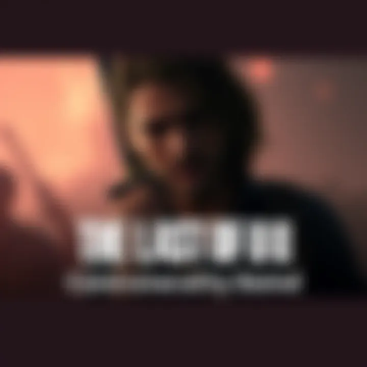 Character from The Last of Us Part II in a dramatic scene, showcasing tension and emotion