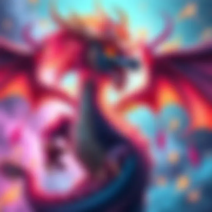 Colorful artwork featuring a dragon and magical elements by Whatsleftcomics