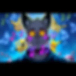 Toby Fox surrounded by Pokémon-themed musical notes and characters, imagining a new soundtrack for Pokémon Mystery Dungeon.