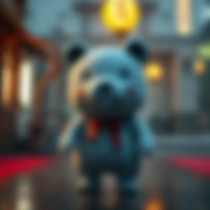 Tofu from Resident Evil 2 standing in a game environment, showcasing its unique appearance and playful design.