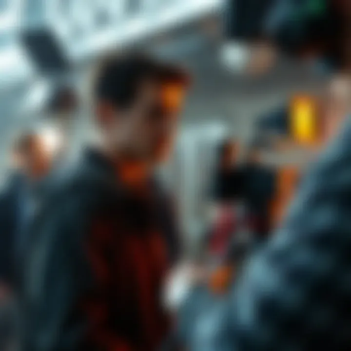 Tom Zane on set directing a movie, with a camera and crew around him