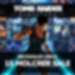 Tomb Raider I-VI remastered games on discount display