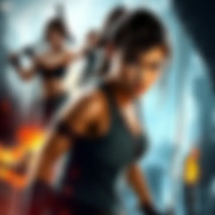 Tomb Raider Trilogy Games A collage of images from the Tomb Raider reboot trilogy featuring Lara Croft in various action poses across different environments.