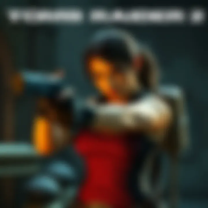 A screenshot showing Tomb Raider 2 with Lara Croft aiming her pistols in a speedrun setting