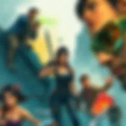 A colorful drawing depicting characters and scenes from the Tomb Raider TR1 remake, highlighting the artist's excitement for the game.