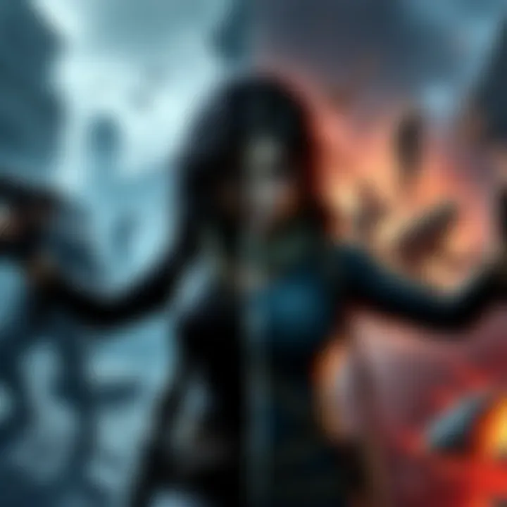 Tomb Raider Game Choices A split screen showing characters and scenes from Rise of the Tomb Raider and Shadow of the Tomb Raider, representing the decision between the two games.