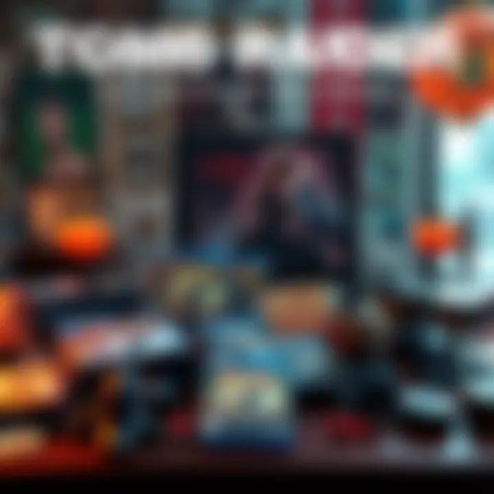 A colorful display of various Tomb Raider games and memorabilia arranged on a table in China