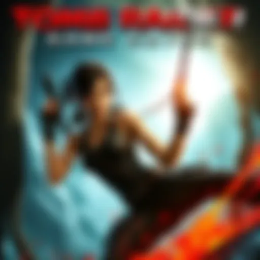 A collection of Tomb Raider game covers featuring Lara Croft, including TR1, TR2, TR3, and Last Revelation, showcasing the evolution of the series.