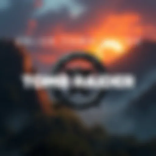 Tomb Raider logo with a background of ancient ruins and jungle