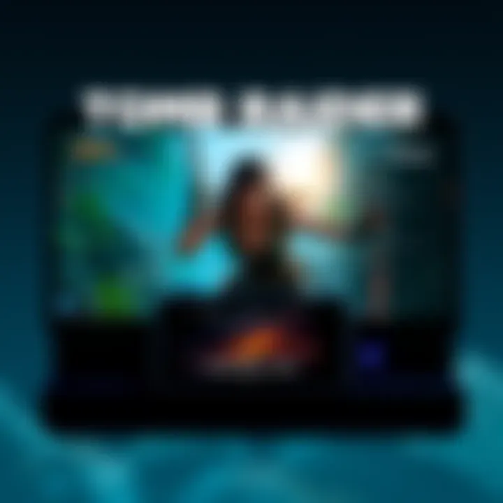 A scene from Tomb Raider displaying character action on an Amazon Luna interface with Odin 3 device in view.