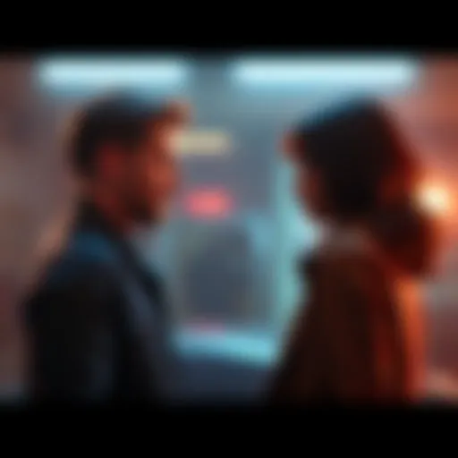 Tommy stands face-to-face with Abby, tension in the air during a heated moment
