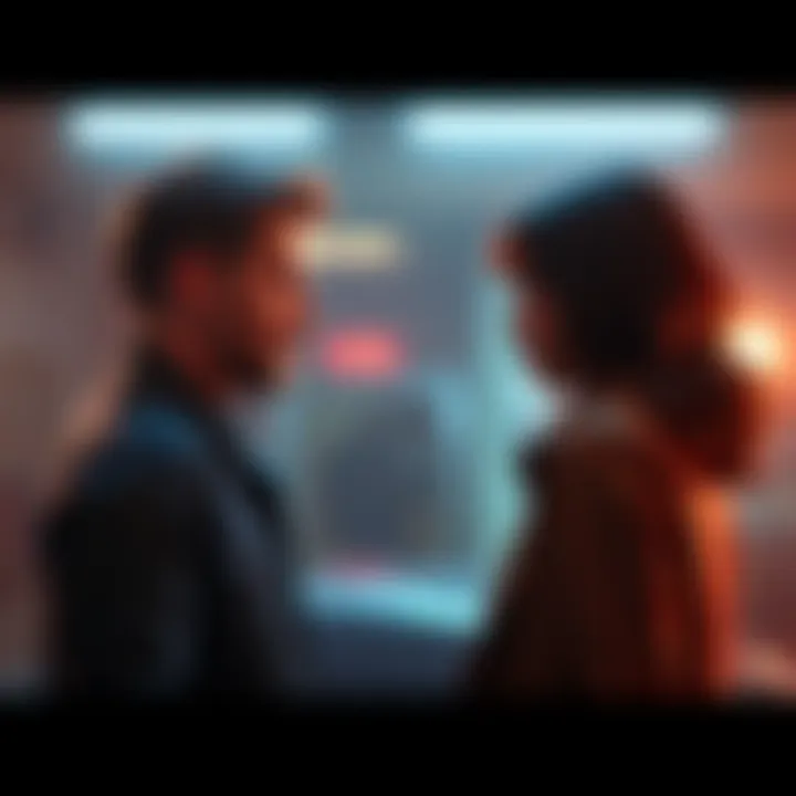 Tommy stands face-to-face with Abby, tension in the air during a heated moment