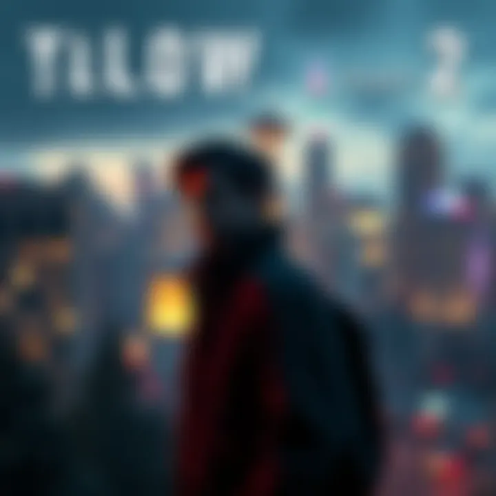Character Tommy standing in a Seattle background, reflecting on his choices and journey, with a somber expression.