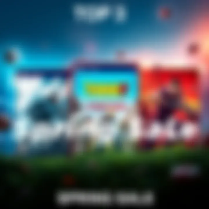 Three popular video games featured for the spring sale, showcasing their covers and promotional art.