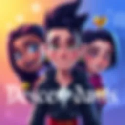Illustration showing three favorite Descendants characters, highlighting their unique traits and designs.